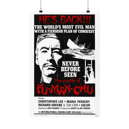 THE CASTLE OF FU MANCHU (2) 1969 - Paper Movie Poster 16″ x 24″ Matte - The Sticker Space