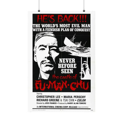 THE CASTLE OF FU MANCHU (2) 1969 - Paper Movie Poster 24″ x 36″ Matte - The Sticker Space