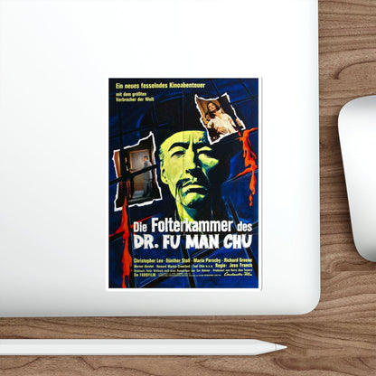 THE CASTLE OF FU MANCHU (GERMANY) 1969 Movie Poster STICKER Vinyl Die-Cut Decal-The Sticker Space