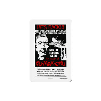 The Castle of Fu Manchu v2 1972 Movie Poster Refrigerator Magnet 3 Inch - The Sticker Space