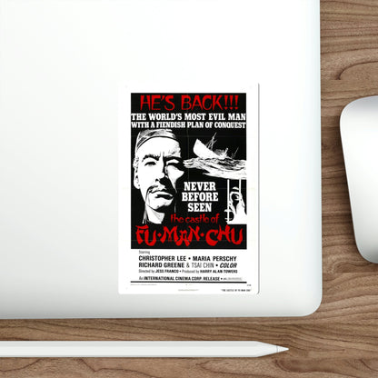 The Castle of Fu Manchu v2 1972 Movie Poster STICKER Vinyl Die-Cut Decal-The Sticker Space