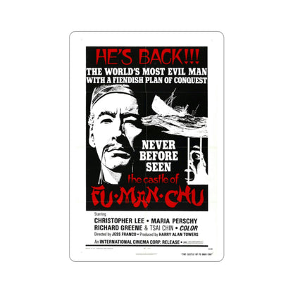 The Castle of Fu Manchu v2 1972 Movie Poster STICKER Vinyl Die-Cut Decal-3 Inch-The Sticker Space