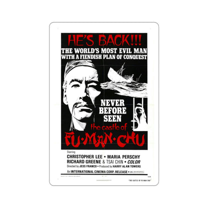 The Castle of Fu Manchu v2 1972 Movie Poster STICKER Vinyl Die-Cut Decal-4 Inch-The Sticker Space