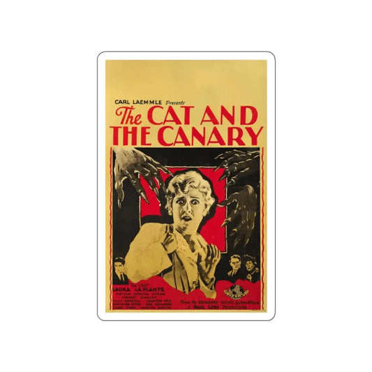 THE CAT AND THE CANARY 1927 Movie Poster STICKER Vinyl Die-Cut Decal 2 Inch - The Sticker Space
