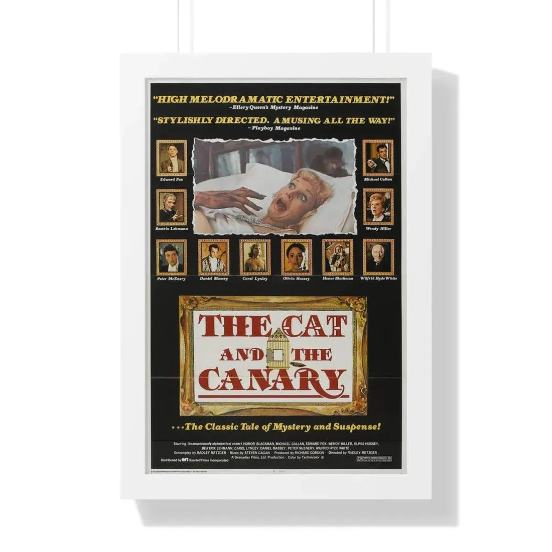 THE CAT AND THE CANARY 1978 - Framed Movie Poster 16″ x 24″ White - The Sticker Space