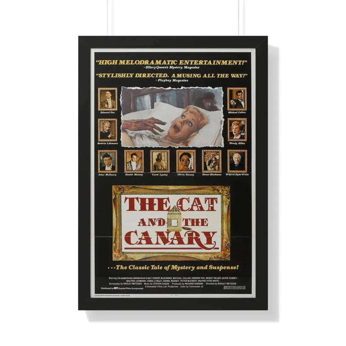 THE CAT AND THE CANARY 1978 - Framed Movie Poster 20" x 30" Black - The Sticker Space