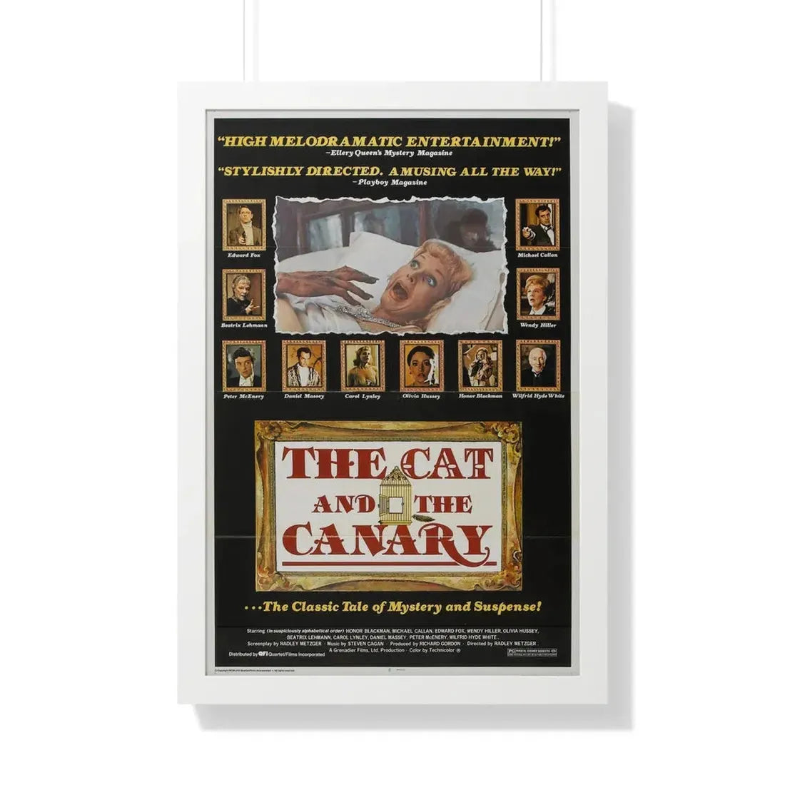 THE CAT AND THE CANARY 1978 - Framed Movie Poster 20" x 30" White - The Sticker Space