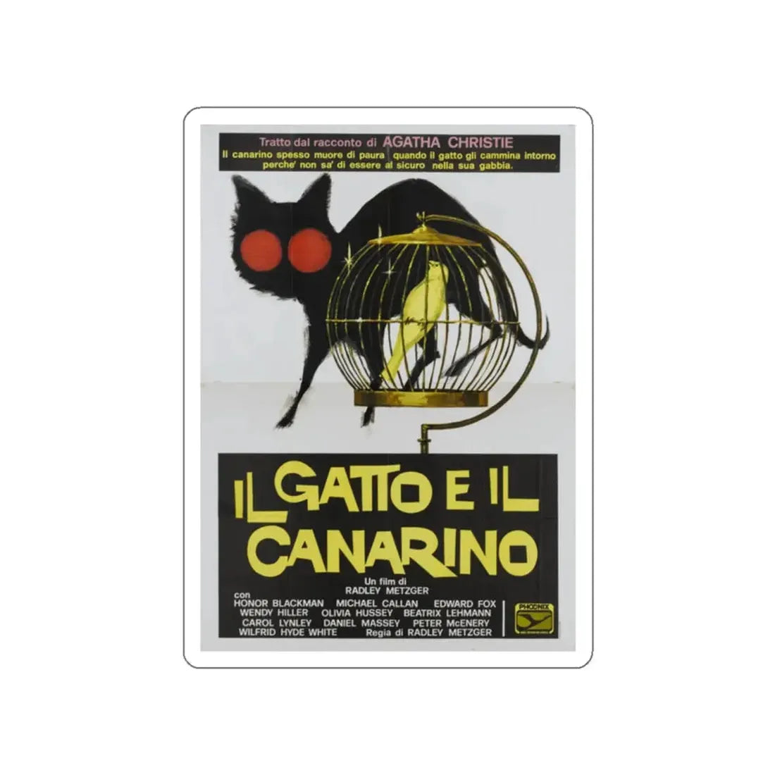 THE CAT AND THE CANARY (2) 1978 Movie Poster STICKER Vinyl Die-Cut Decal 2 Inch - The Sticker Space