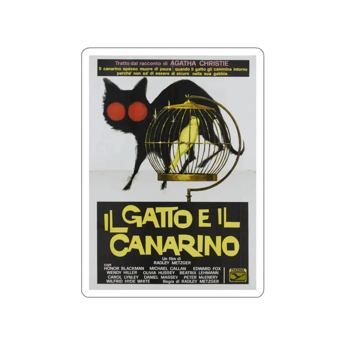THE CAT AND THE CANARY (2) 1978 Movie Poster STICKER Vinyl Die-Cut Decal 3 Inch - The Sticker Space