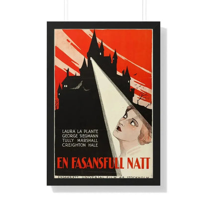 THE CAT AND THE CANARY (SWEDEN) 1927 - Framed Movie Poster 20" x 30" Black - The Sticker Space