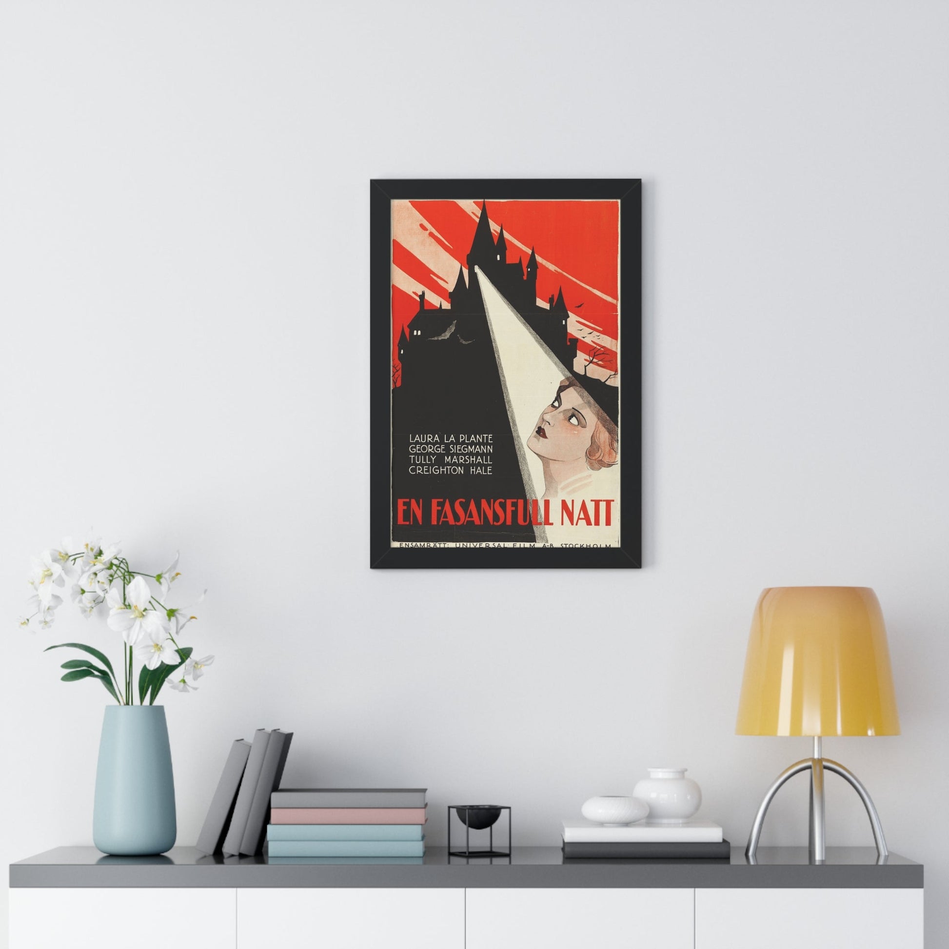 THE CAT AND THE CANARY (SWEDEN) 1927 - Framed Movie Poster-The Sticker Space