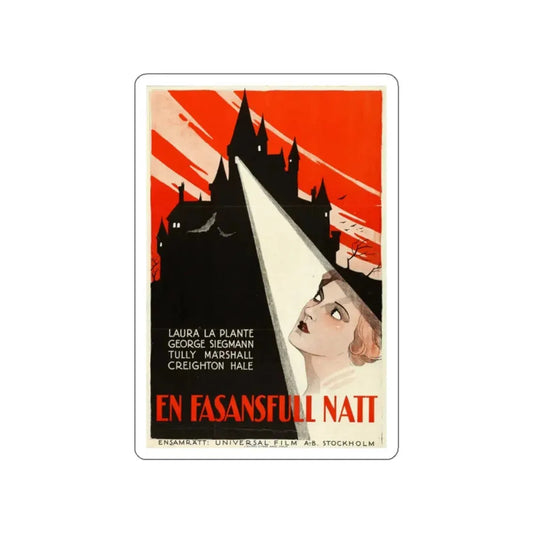 THE CAT AND THE CANARY (SWEDEN) 1927 Movie Poster STICKER Vinyl Die-Cut Decal 2 Inch - The Sticker Space