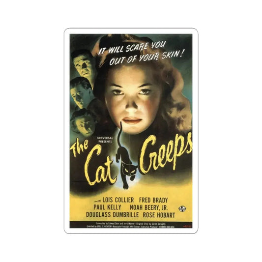 THE CAT CREEPS 1946 Movie Poster - STICKER Vinyl Kiss-Cut Decal 2 Inch White - The Sticker Space