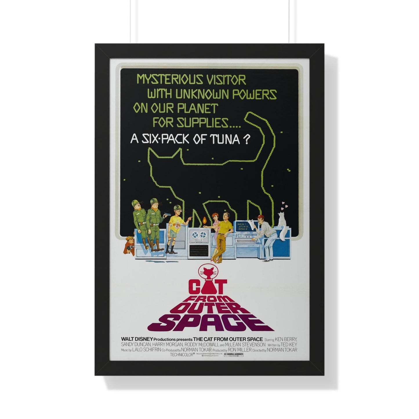 THE CAT FROM OUTER SPACE 1978 - Framed Movie Poster-20" x 30"-The Sticker Space