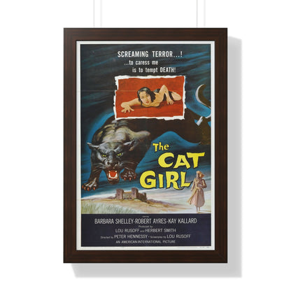 THE CAT GIRL 1957 - Framed Movie Poster-16″ x 24″-The Sticker Space