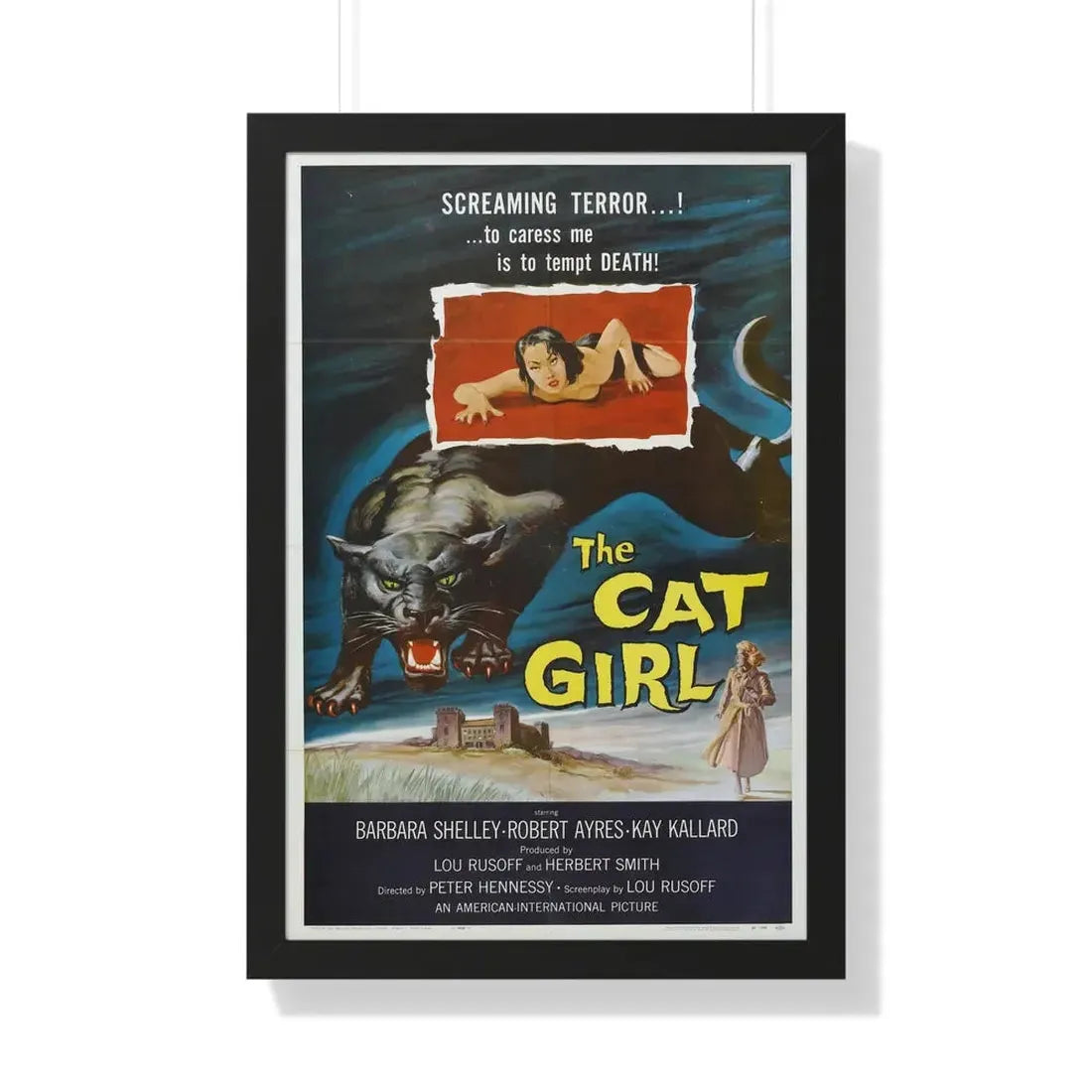 THE CAT GIRL 1957 - Framed Movie Poster 20" x 30" Black - The Sticker Space