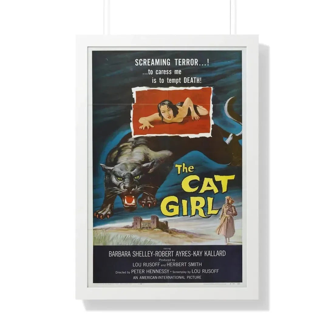 THE CAT GIRL 1957 - Framed Movie Poster 20" x 30" White - The Sticker Space