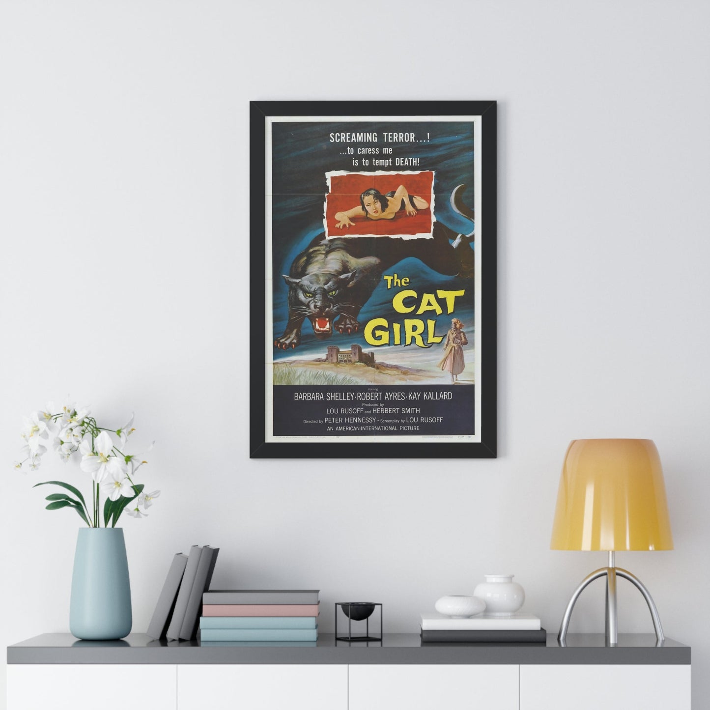 THE CAT GIRL 1957 - Framed Movie Poster-The Sticker Space