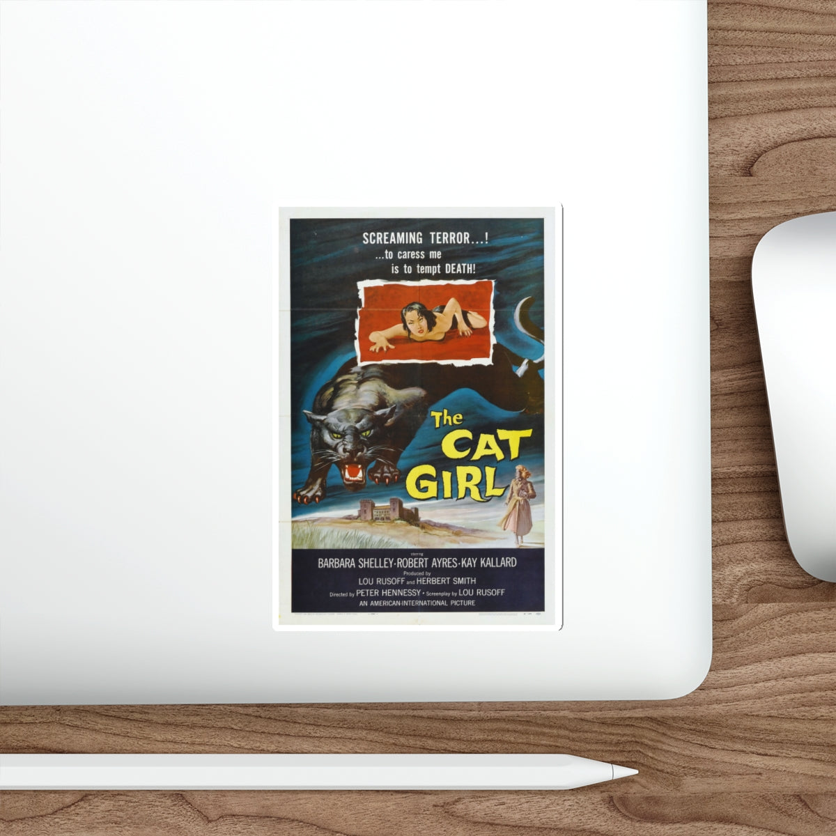 THE CAT GIRL 1957 Movie Poster STICKER Vinyl Die-Cut Decal-The Sticker Space