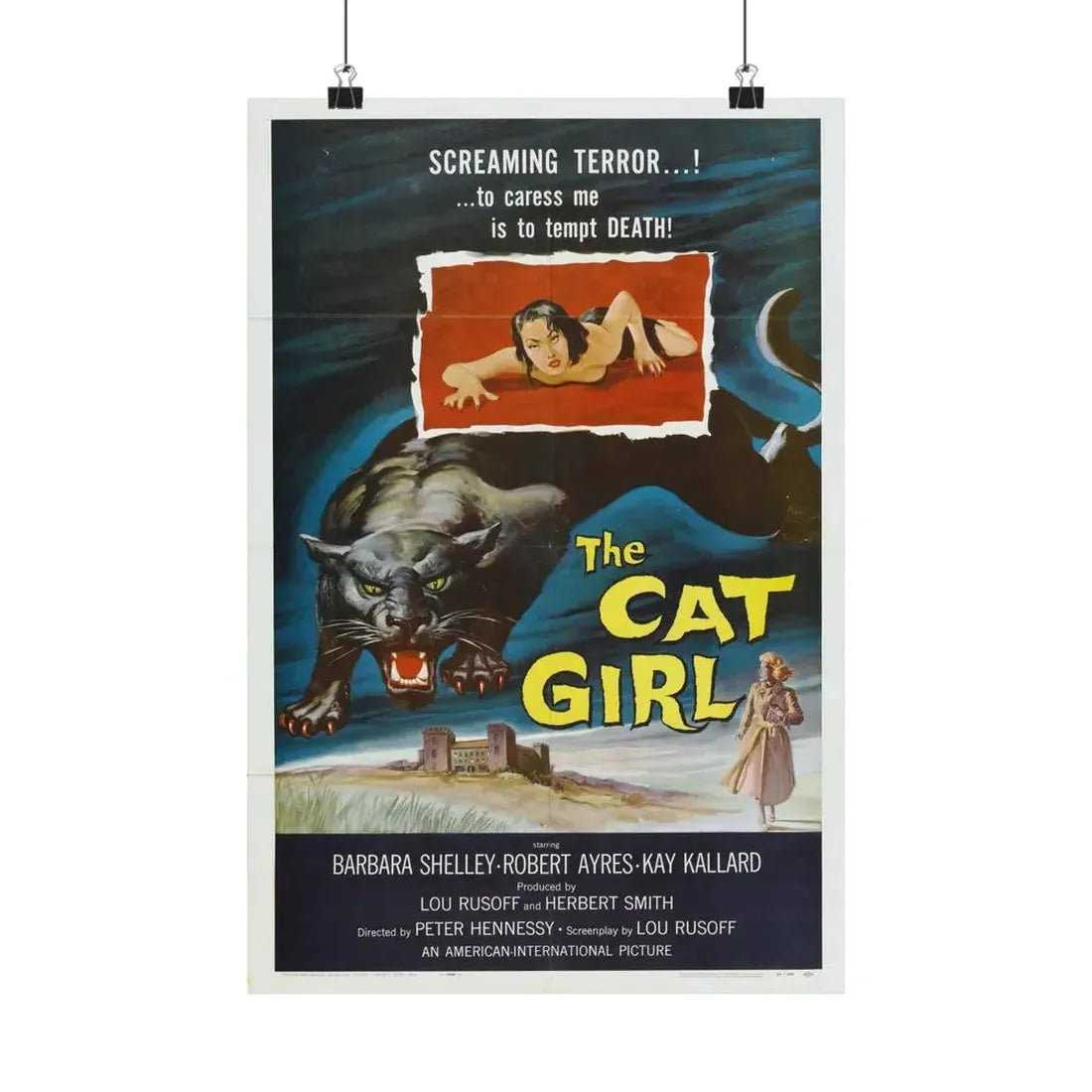 THE CAT GIRL 1957 - Paper Movie Poster 12″ x 18″ Matte - The Sticker Space