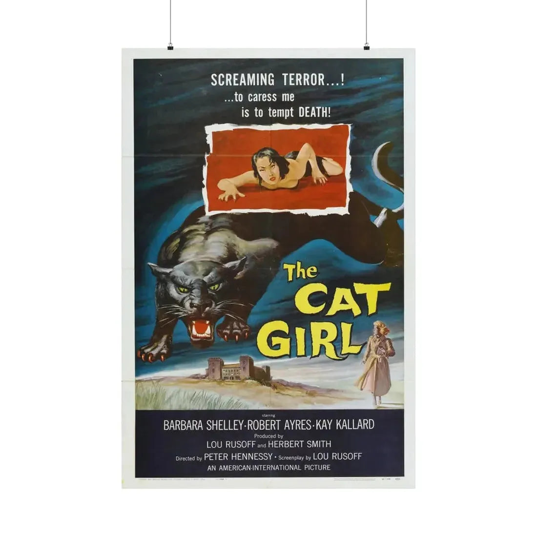 THE CAT GIRL 1957 - Paper Movie Poster 36" x 54" Matte - The Sticker Space