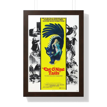 THE CAT O'NINE TAILS 1971 - Framed Movie Poster 16″ x 24″ Walnut - The Sticker Space