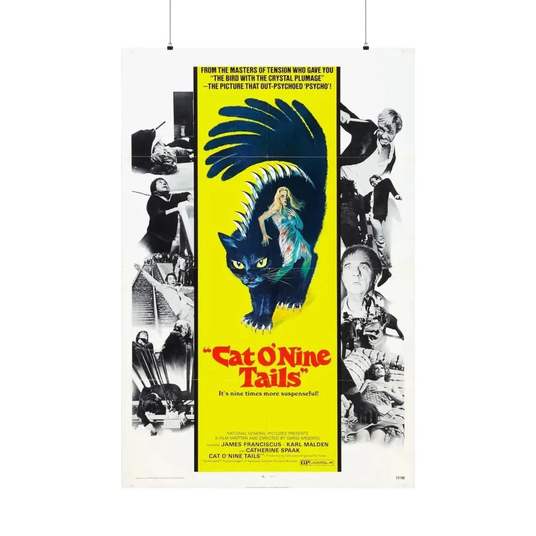 THE CAT O'NINE TAILS 1971 - Paper Movie Poster 36" x 54" Matte - The Sticker Space