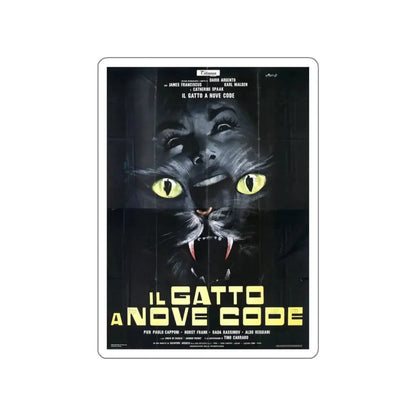 THE CAT O'NINE TAILS (FRENCH) 1971 Movie Poster STICKER Vinyl Die-Cut Decal 4 Inch - The Sticker Space