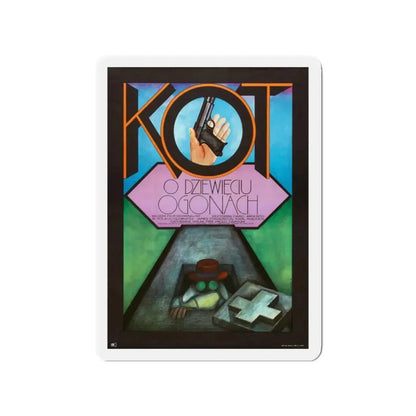THE CAT O'NINE TAILS (POLISH) 1971 Movie Poster - Refrigerator Magnet 2 Inch Die-Cut - The Sticker Space