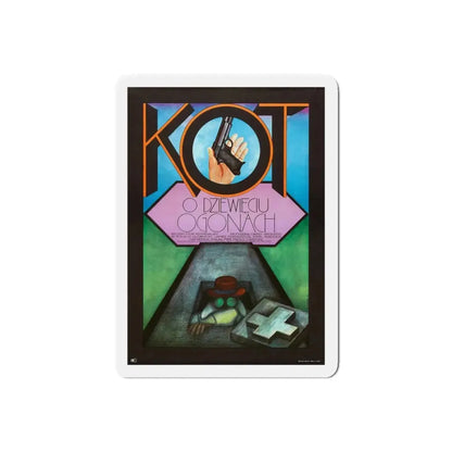 THE CAT O'NINE TAILS (POLISH) 1971 Movie Poster - Refrigerator Magnet 6 Inch Die-Cut - The Sticker Space