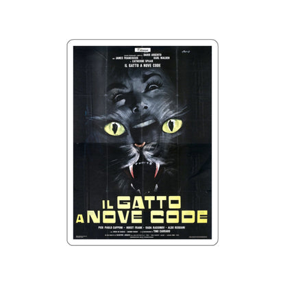 THE CAT O'NINE TAILS (FRENCH) 1971 Movie Poster STICKER Vinyl Die-Cut Decal-White-The Sticker Space