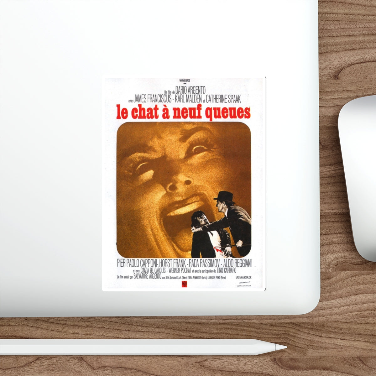 THE CAT O'NINE TAILS (FRENCH) (2) 1971 Movie Poster STICKER Vinyl Die-Cut Decal-The Sticker Space