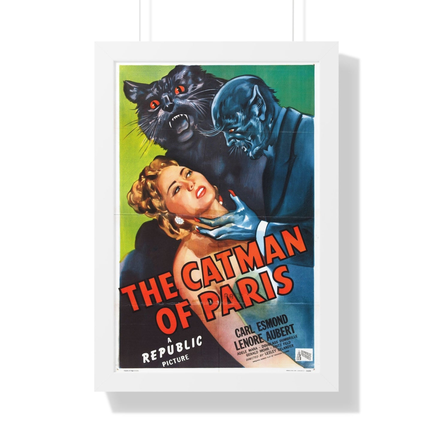 THE CATMAN OF PARIS (2) 1946 - Framed Movie Poster-16″ x 24″-The Sticker Space