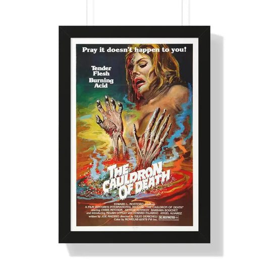 THE CAULDRON OF DEATH 1973 - Framed Movie Poster 16″ x 24″ Black - The Sticker Space