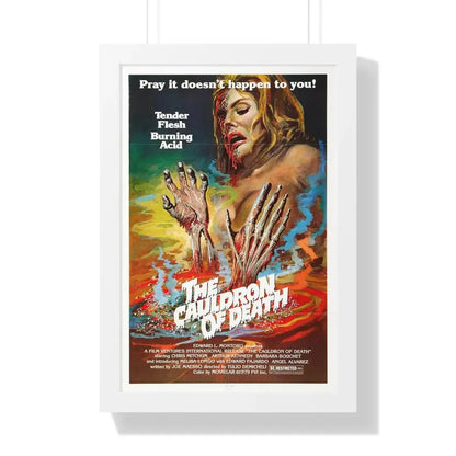 THE CAULDRON OF DEATH 1973 - Framed Movie Poster 16″ x 24″ White - The Sticker Space