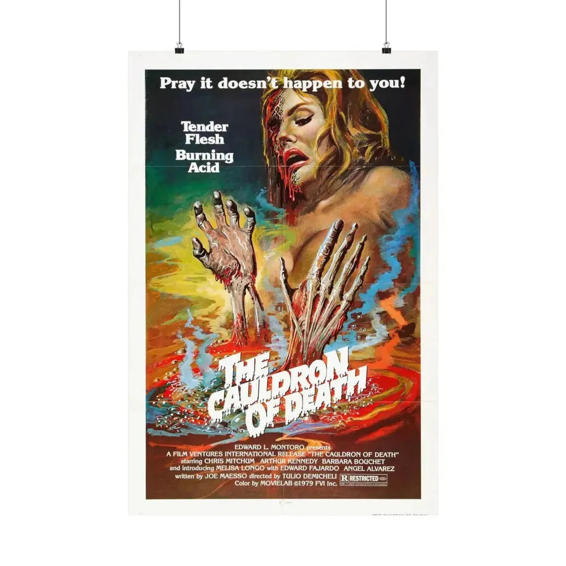 THE CAULDRON OF DEATH 1973 - Paper Movie Poster 24″ x 36″ Matte - The Sticker Space