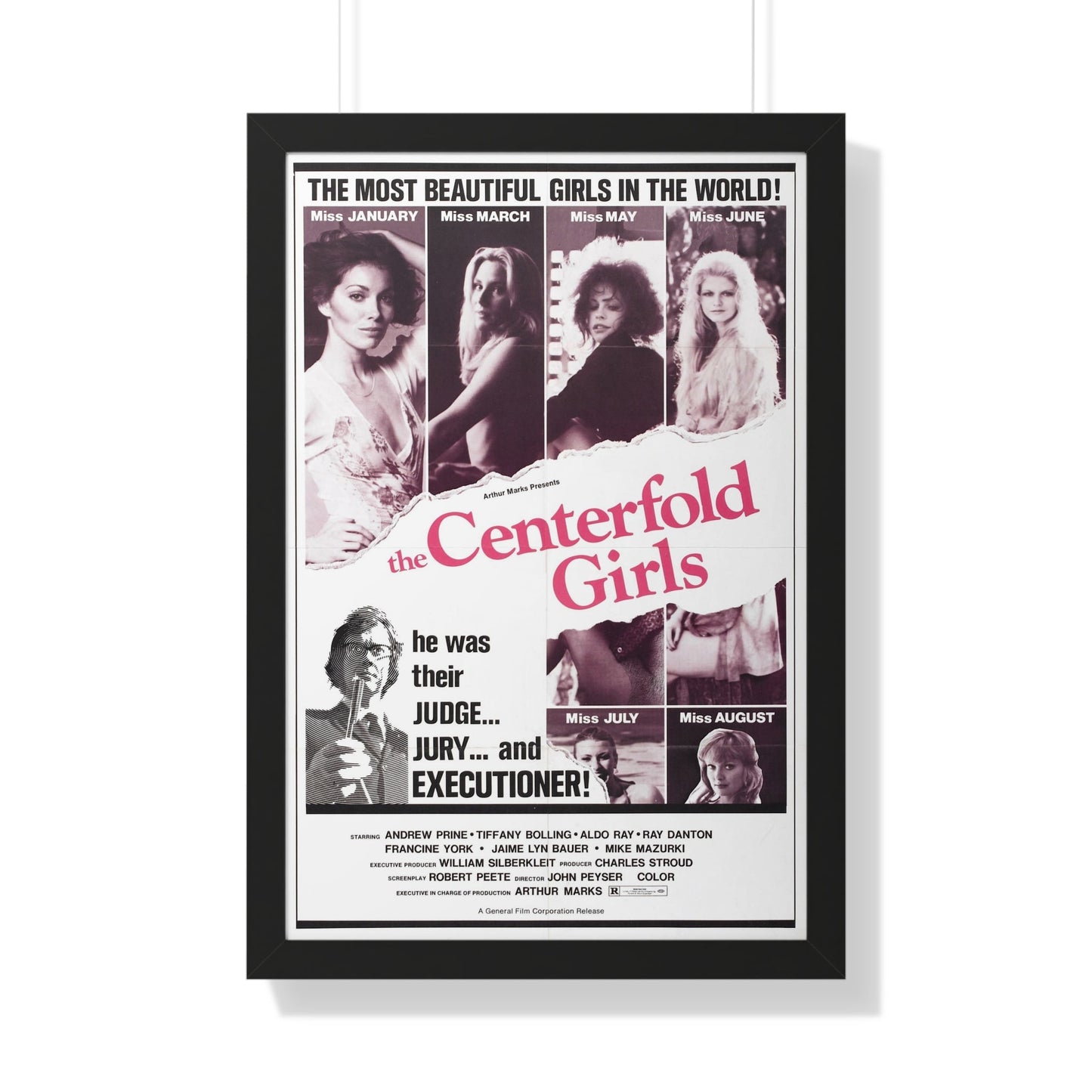 THE CENTERFOLD GIRLS 1974 - Framed Movie Poster-20" x 30"-The Sticker Space