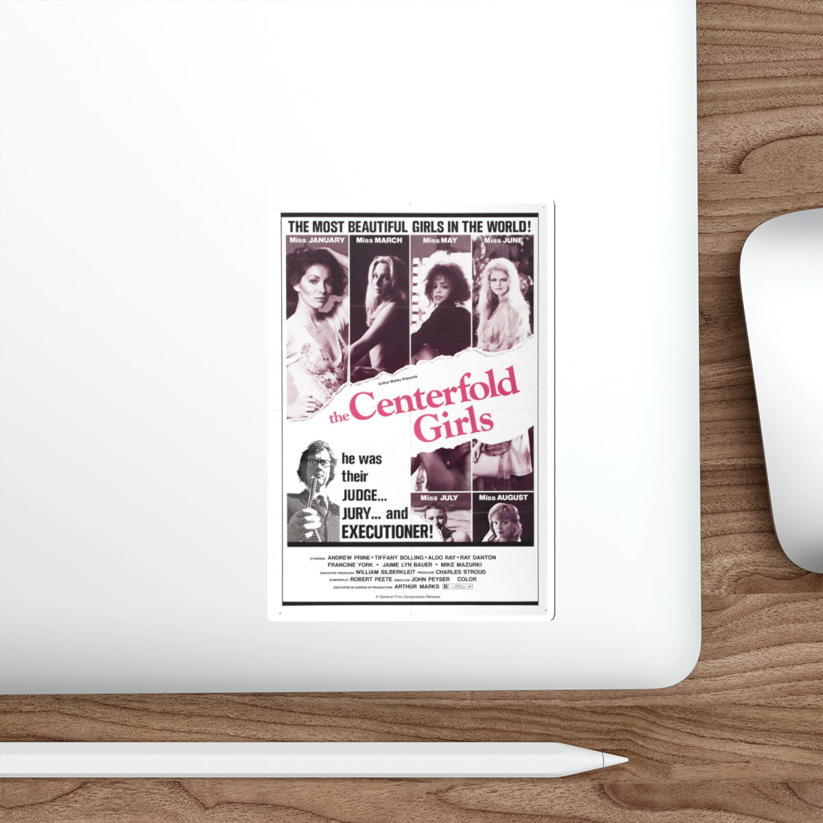 THE CENTERFOLD GIRLS 1974 Movie Poster STICKER Vinyl Die-Cut Decal-The Sticker Space