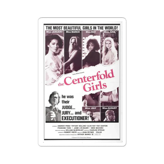 THE CENTERFOLD GIRLS 1974 Movie Poster - STICKER Vinyl Kiss-Cut Decal 2 Inch White - The Sticker Space