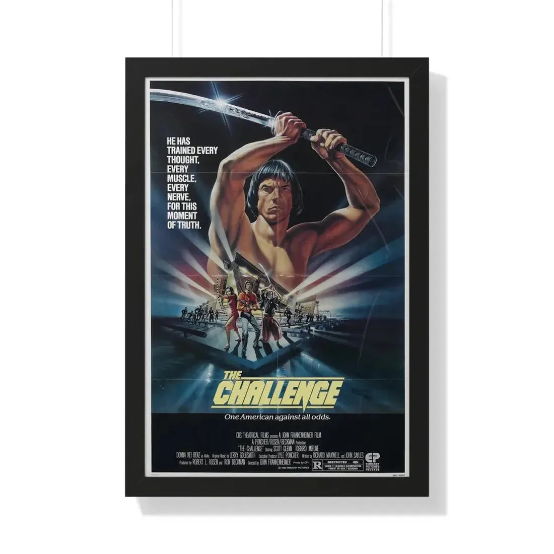 THE CHALLENGE 1982 - Framed Movie Poster 20" x 30" Black - The Sticker Space