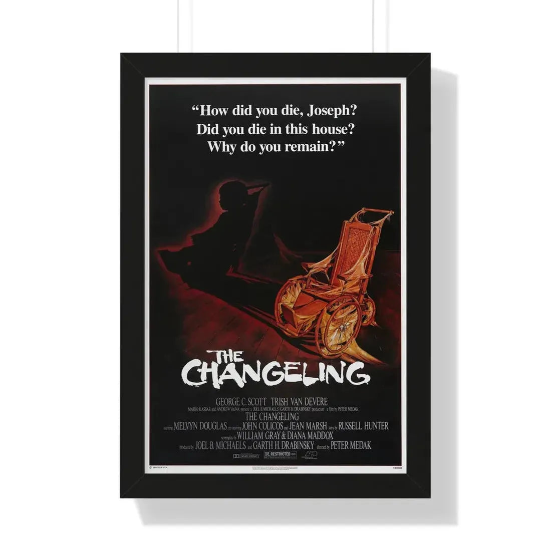 THE CHANGELING 1980 - Framed Movie Poster 16″ x 24″ Black - The Sticker Space