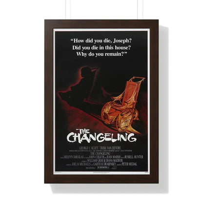 THE CHANGELING 1980 - Framed Movie Poster 16″ x 24″ Walnut - The Sticker Space