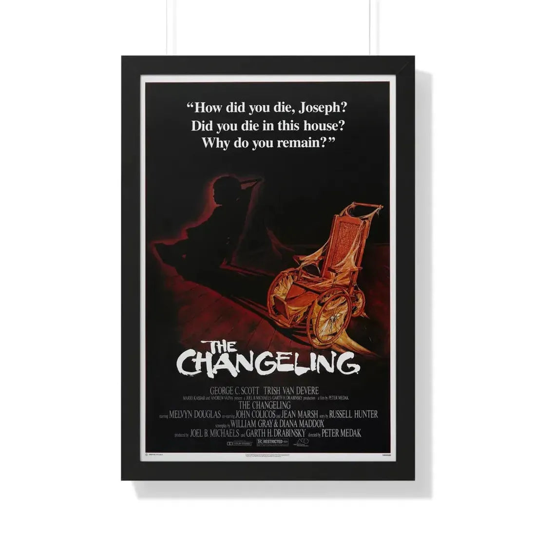 THE CHANGELING 1980 - Framed Movie Poster 20" x 30" Black - The Sticker Space