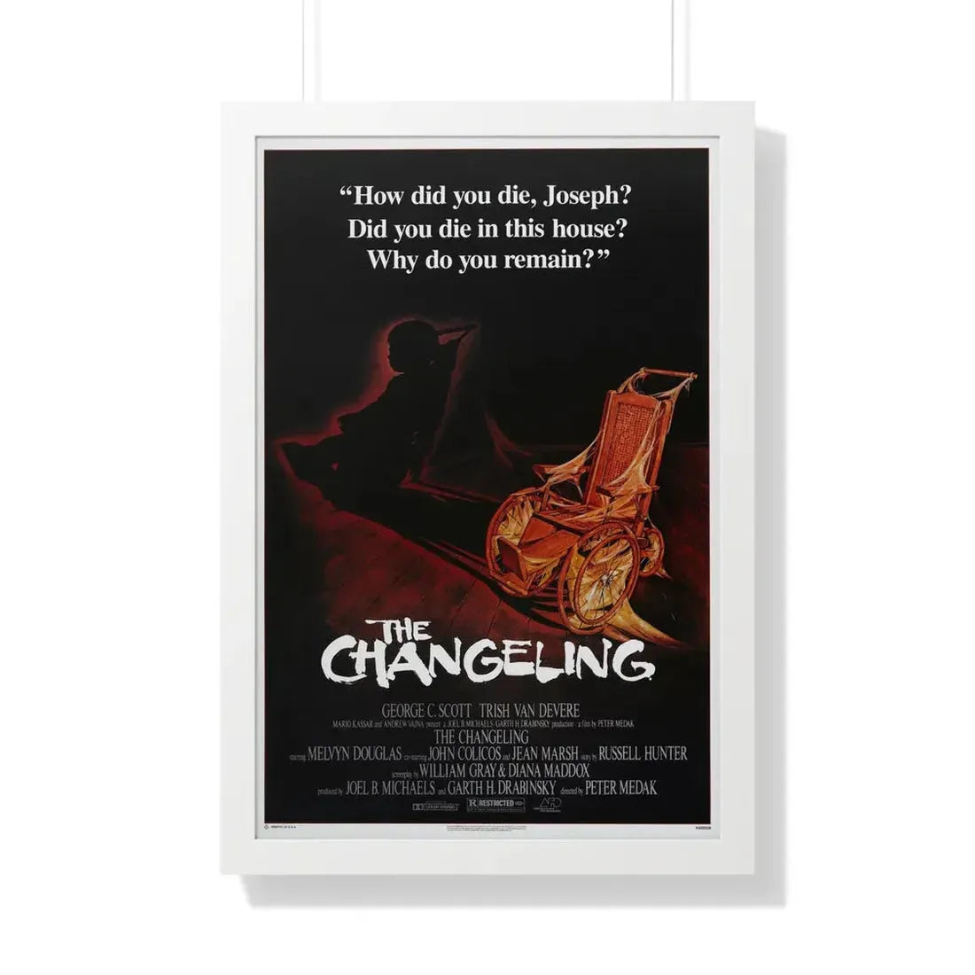 THE CHANGELING 1980 - Framed Movie Poster 20" x 30" White - The Sticker Space