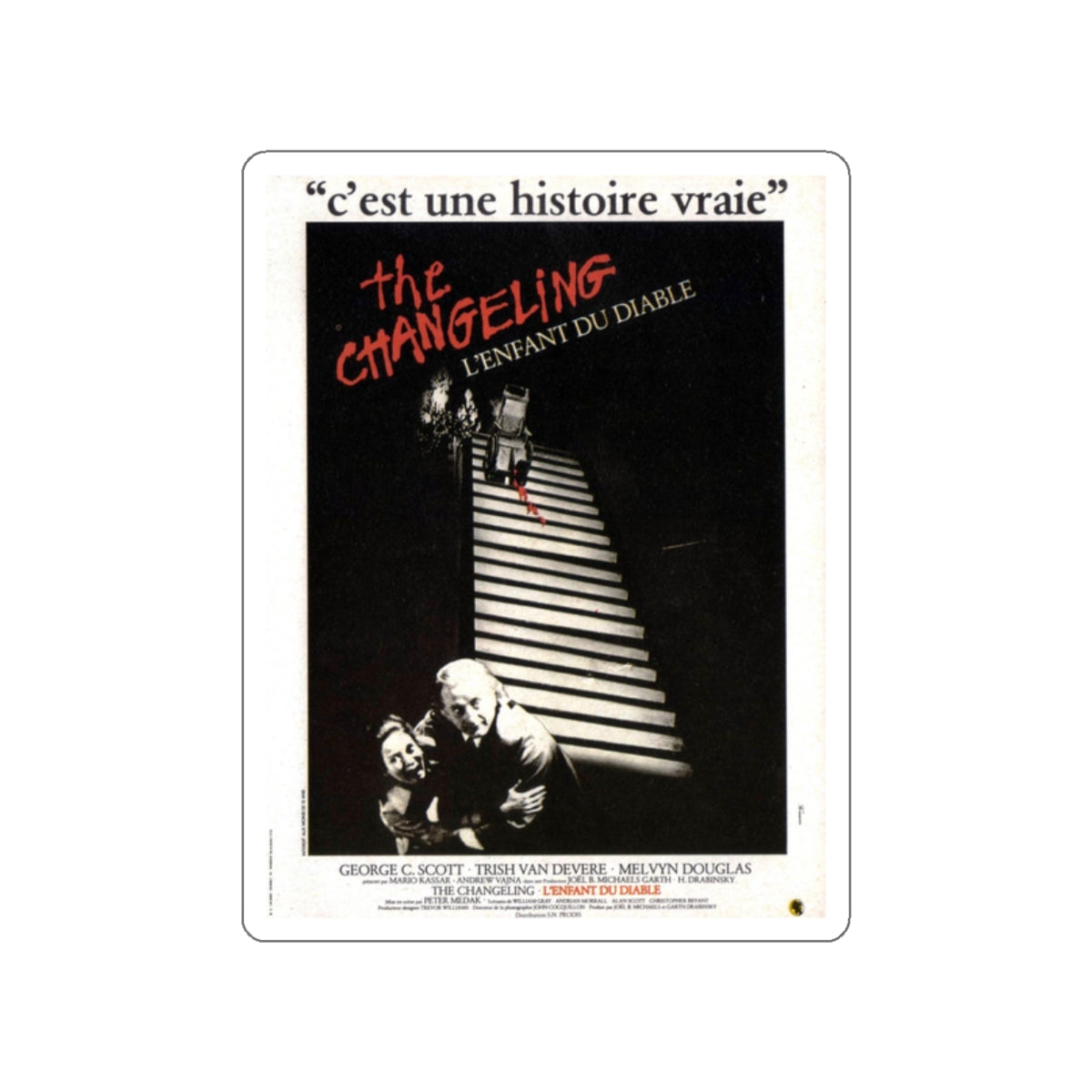 THE CHANGELING (FRENCH) 1980 Movie Poster STICKER Vinyl Die-Cut Decal-White-The Sticker Space