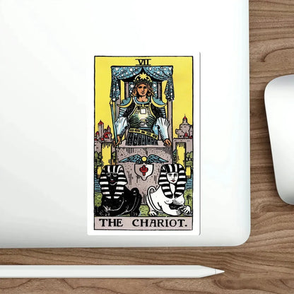 The Chariot (Rider Waite Tarot Deck) STICKER Vinyl Die-Cut Decal - The Sticker Space