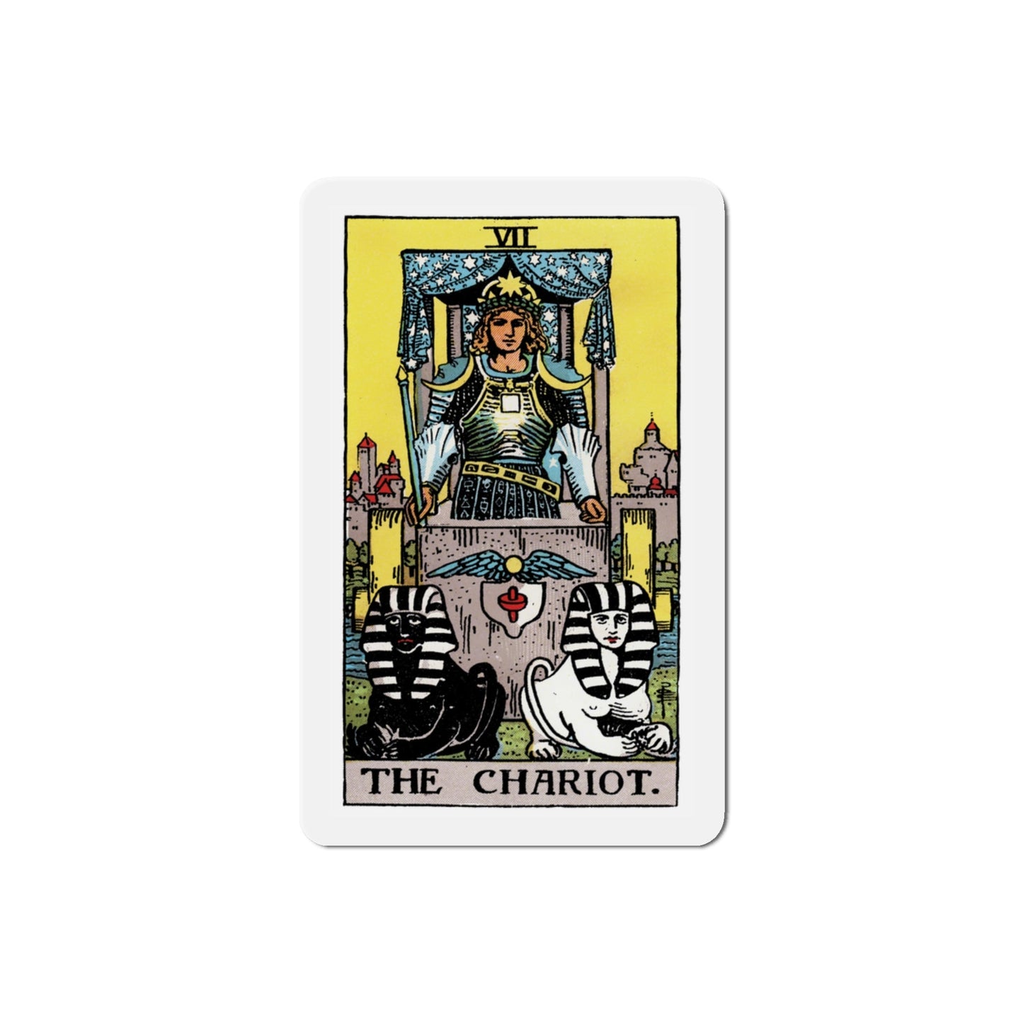 The Chariot (Tarot Card) Die-Cut Magnet-3 Inch-The Sticker Space