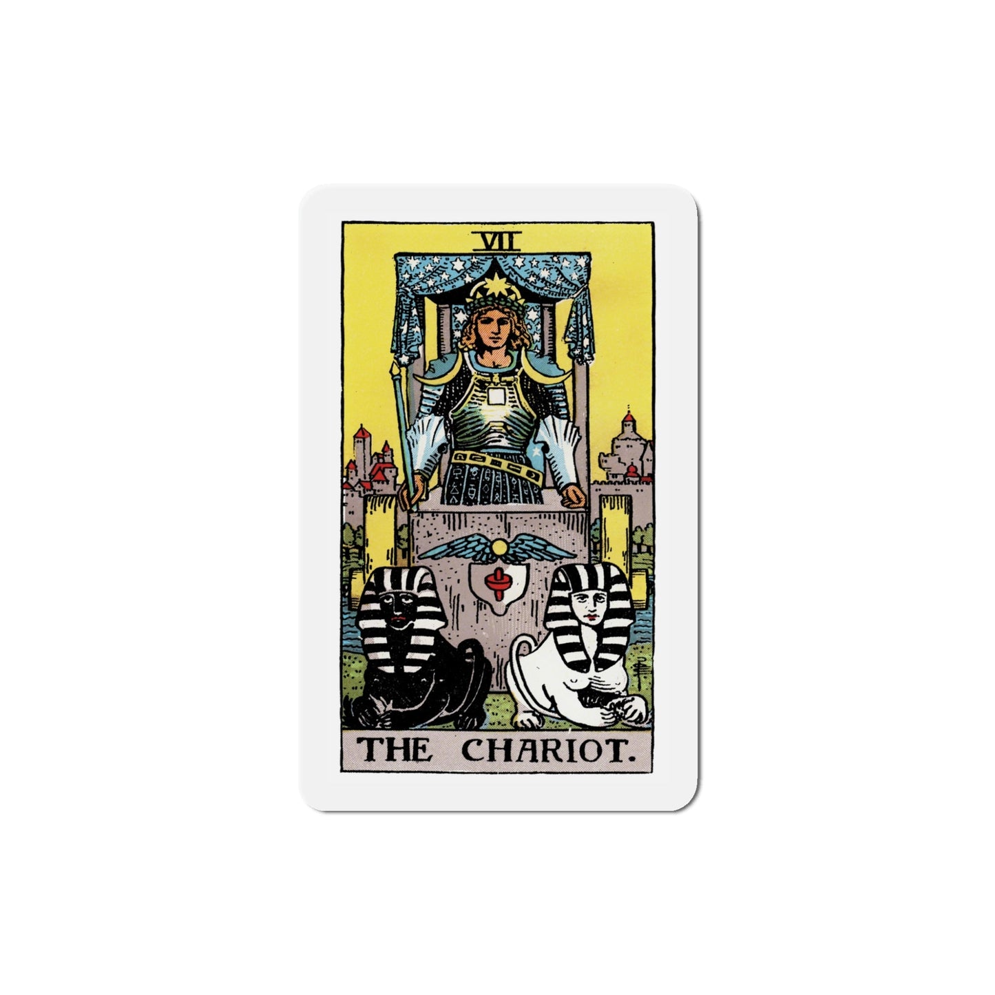 The Chariot (Tarot Card) Die-Cut Magnet-5 Inch-The Sticker Space