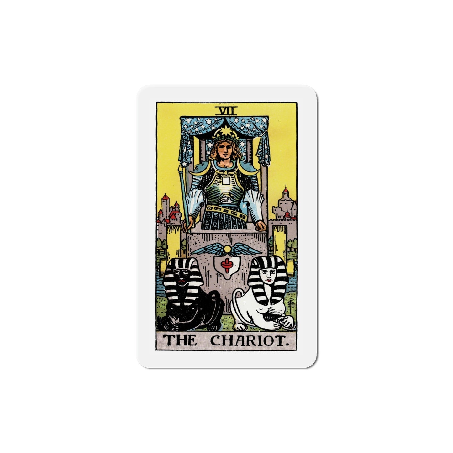 The Chariot (Tarot Card) Die-Cut Magnet-6 Inch-The Sticker Space