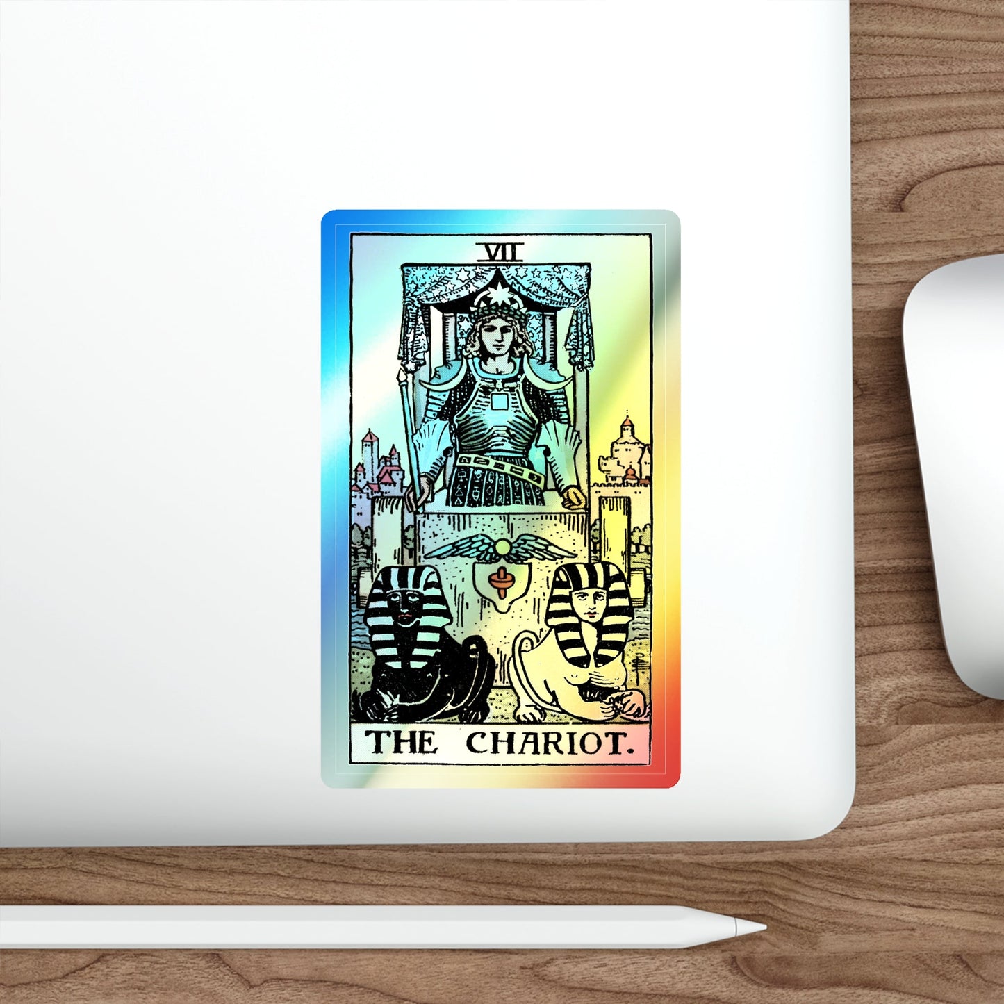 The Chariot (Tarot Card) Holographic STICKER Die-Cut Vinyl Decal-The Sticker Space